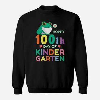 Happy 100Th Day Of Kindergarten Boy Girl Or Teacher 100 Days Sweatshirt | Crazezy