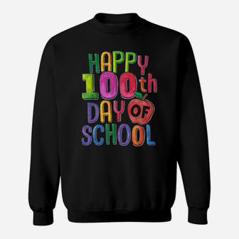 Happy 100Th Day Of School Smarter School Rainbow Teacher Sweatshirt | Crazezy CA