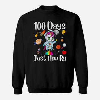 Happy 100Th Day Of School Space Funny Teacher Student Kids Sweatshirt | Crazezy UK