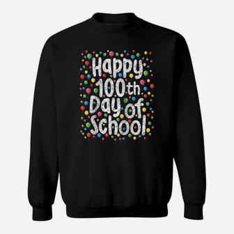 Happy 100Th Day Of School Teacher Childs Students School Gif Raglan Baseball Tee Sweatshirt | Crazezy