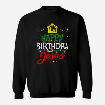 Happy Birthday Jesus Christmas Pajama Holiday Xmas Sweatshirt | Crazezy DE