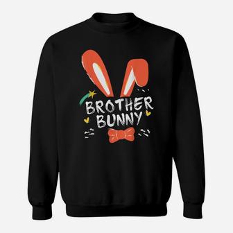 Happy Easter Day Brother Bunny Ears Costume Family Easter Sweatshirt | Crazezy CA