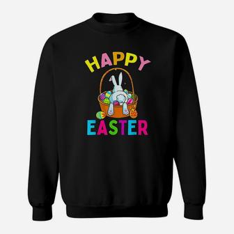 Happy Easter Day Bunny Hunting Chocolate Eggs Egg Hunt Gift Sweatshirt | Crazezy CA