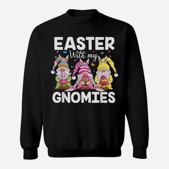 Happy Easter Gnomes With Bunny Ears Egg Hunting Easter Gnome Sweatshirt | Crazezy UK