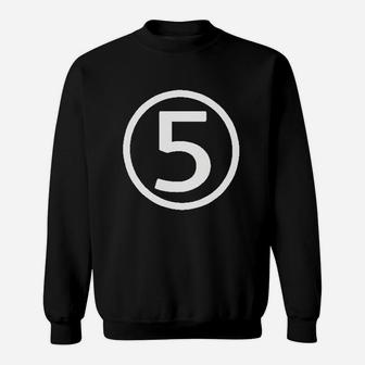 Happy Family Clothing Fifth Birthday Modern Circle Number Five Sweatshirt | Crazezy DE