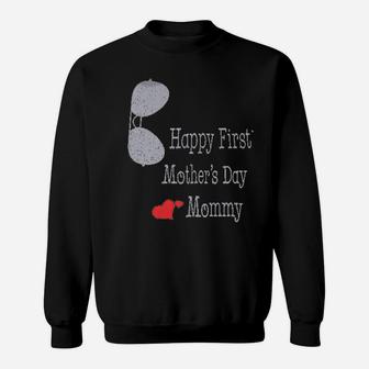 Happy First Fathers Day Daddy Sweatshirt | Crazezy