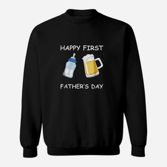 Happy First Fathers Day Sweatshirt | Crazezy