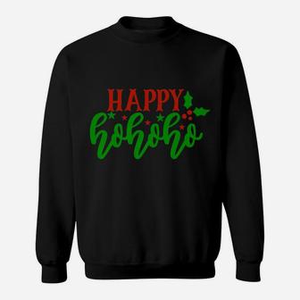Happy Ho Ho Ho Funny Christmas Holidays X-Mas Design Sweatshirt | Crazezy DE