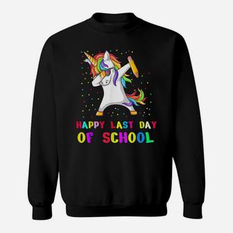 Happy Last Day Of School Teacher Student Grad Unicorn Shirt Sweatshirt | Crazezy