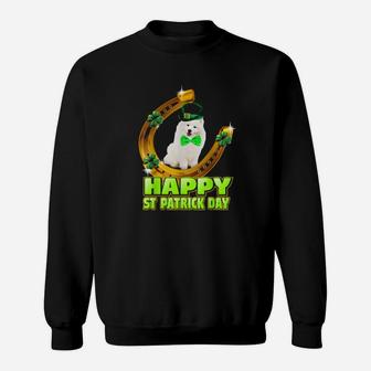 Happy Patrick Day Samoyed Shamrock Lucky Dog Sweatshirt - Monsterry