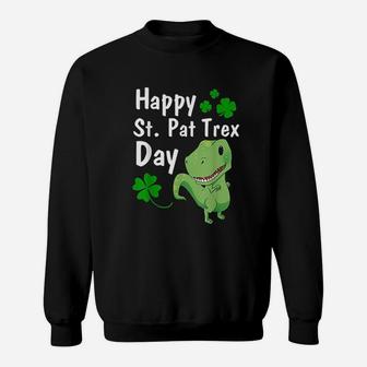 Happy St Pat Trex Day Dinosaur St Patricks Day Sweatshirt - Thegiftio UK