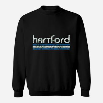 Hartford Connecticut Retro Vintage Throwback Weathered Sweatshirt | Crazezy CA