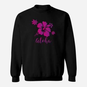 Hawaii Aloha Hibiscus Flower Sweatshirt | Crazezy