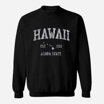 Hawaii Vintage Sports Design Hawaiian Islands Hi Sweatshirt | Crazezy UK