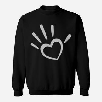 Heart Love Hands Sign Valentines Sweatshirt - Monsterry DE