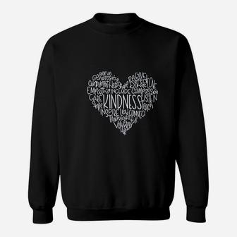 Heart Print Inspirational Letter Sweatshirt | Crazezy