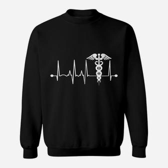 Heartbeat Caduceus For Women Men Nurse Physician Doctor Zip Hoodie Sweatshirt | Crazezy