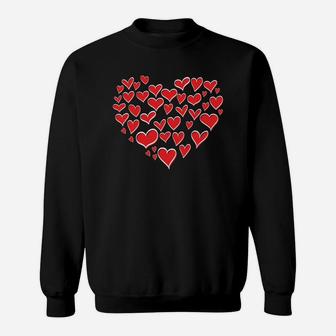 Hearts In Heart Best Valentine Gift Happy Valentines Day Sweatshirt - Seseable