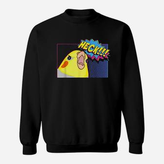 Heck Cockatiel Birb Memes Funny Angry Parrot Lover Sweatshirt | Crazezy UK
