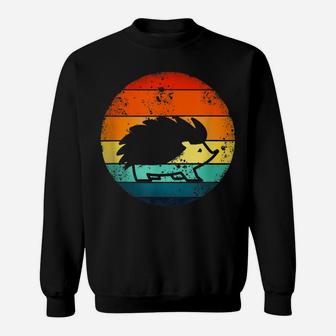 Hedgehog 70'S Style Vintage Retro Sunset Hedgie Sweatshirt | Crazezy