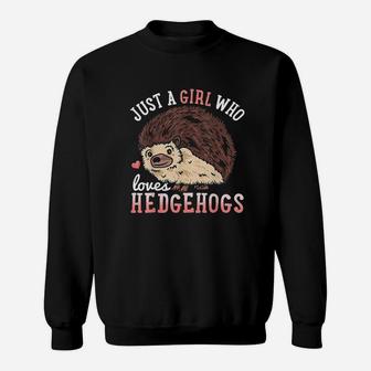 Hedgehog Just A Girl Who Loves Hedgehogs Sweatshirt | Crazezy DE