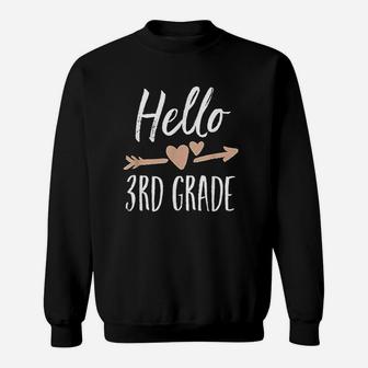 Hello 3Rd Grade Back To School First Day Teacher Student Sweatshirt | Crazezy