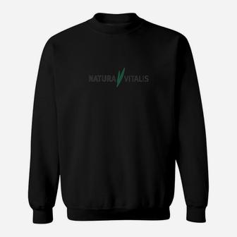 Herren Basic Sweatshirt mit Natura Vitalis Logo, Schwarz - Seseable