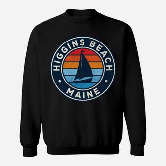 Higgins Beach Maine Me Vintage Sailboat Retro 70S Sweatshirt | Crazezy