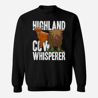 Highland Cow Whisperer Scottish Farm Animal Highland Cow Sweatshirt | Crazezy DE