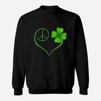Hippie Peace Sign St Patrick’s Day Sweatshirt - Thegiftio UK