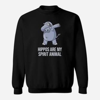 Hippos Are My Spirit Animal Hippo Sweatshirt | Crazezy