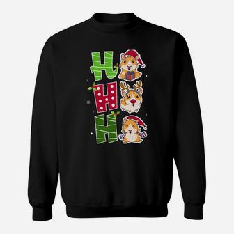 Ho Ho Ho Funny Guinea Pig Christmas Xmas Cute Santa Gift Sweatshirt | Crazezy