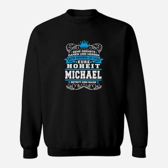 Hochzeits-Sweatshirt Personalisiert mit Namen Michael, Feierliches Design - Seseable