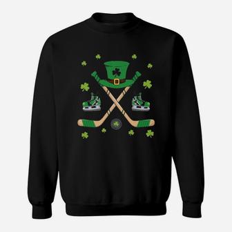 Hockey Hat Leprechaun St Patricks Day Sweatshirt - Thegiftio UK