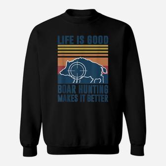 Hog Hunting Gifts For Men Women Wild Boar Pig Hunter Sweatshirt | Crazezy