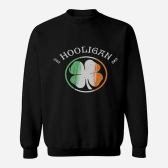 Hooligan Irish Shamrock Flag St Patricks Day Sweatshirt - Monsterry CA