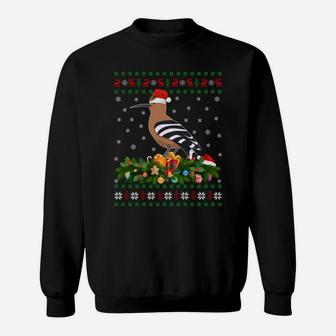 Hoopoes Bird Lover Xmas Santa Hat Ugly Hoopoes Christmas Sweatshirt Sweatshirt | Crazezy AU