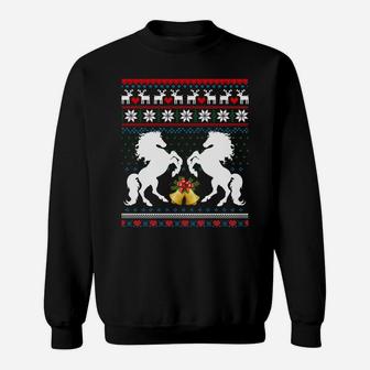 Horse Lover Gifts Horse Ugly Sweater Christmas Xmas Sweatshirt Sweatshirt | Crazezy