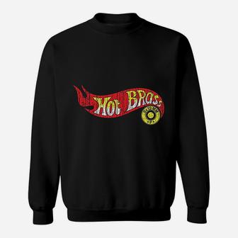 Hot Brass Distressed Vintage Style Black Athletic Fit Sweatshirt | Crazezy