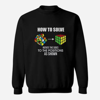 How To Solve Puzzle Cube Funny Cubing Sweatshirt | Crazezy