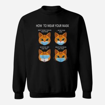 How To Wear A M Ask Funny Orange Cat Face Sweatshirt | Crazezy