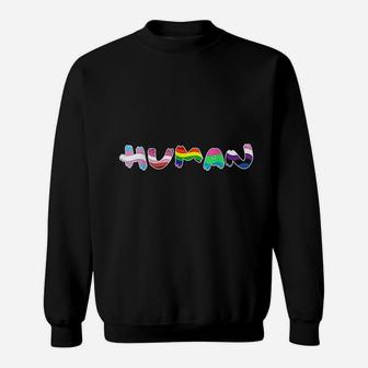 Human Pride Flag Rainbow Sweatshirt | Crazezy UK