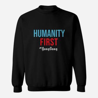 Humanity First Andrew Yang Gang Sweatshirt | Crazezy