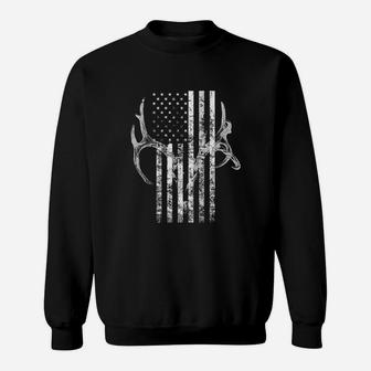 Hunting Deer Skull Flag Sweatshirt | Crazezy