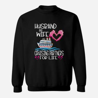 Husband And Wife Cruising Partners For Life Sweatshirt - Thegiftio UK
