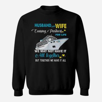 Husband And Wife Cruising Partners For Life Sweatshirt - Thegiftio UK