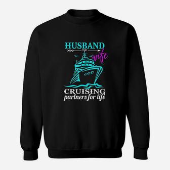 Husband And Wife Cruising Partners Honeymoon Trip Sweatshirt - Thegiftio UK