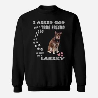 Huskador Dog Mom, Siberian Retriever Dad Costume Cute Labsky Sweatshirt | Crazezy