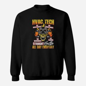 Hvac Tech Ac Technician Installer Distressed Sweatshirt - Monsterry CA
