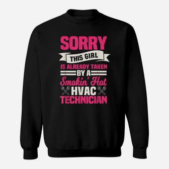 Hvac Technician Wife Mechanic Service Hvacr Tech Installer Sweatshirt | Crazezy